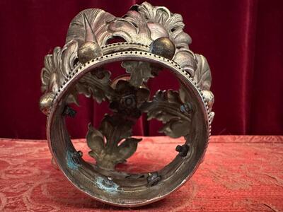 Crown style Baroque - Style en Brass / Gilt / Silver Plated, Belgium  19 th century