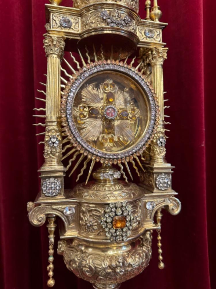 1 Baroque - Style Exceptional Reliquary Relic Of The True Cross Higher Price Range