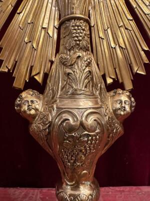 Monstrance  style Baroque - Style en Full - Silver / Silver Marks Present, Belgium  19 th century