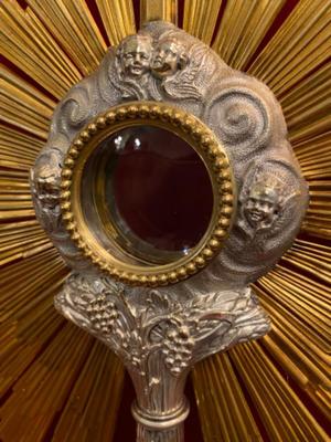 Monstrance style Baroque - Style en Brass / Polished and Varnished, France 19 th century ( Anno 1840 )