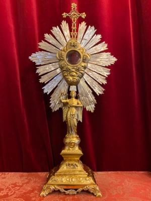 Monstrance  style BAROQUE-STYLE en Full - Silver  / Polished Varnished, France 19 th century ( Anno 1840 )