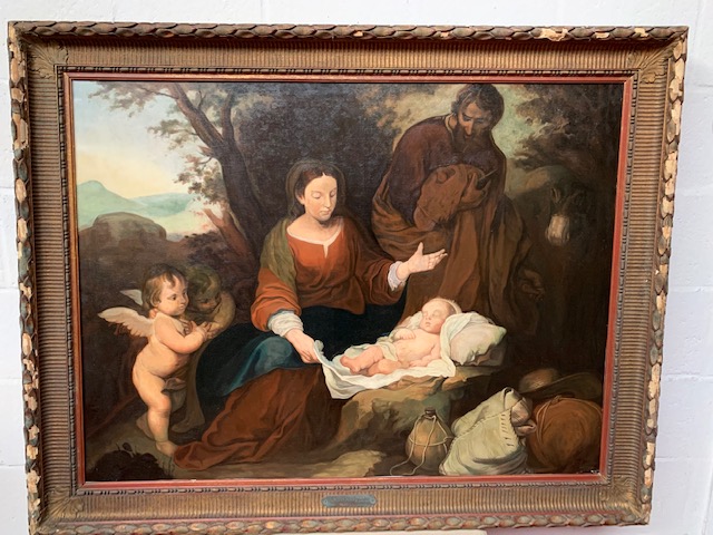 1 Baroque - Style Painting Nativity  Signed: Murillo