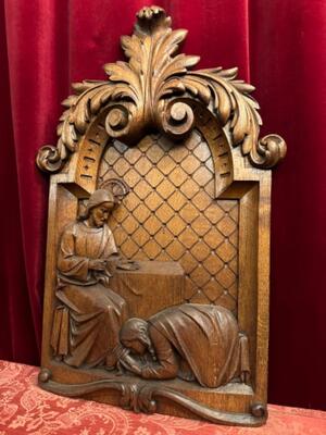 Relief Jesus Forgives An Immoral Woman style Baroque - Style en Hand - Carved Wood Oak, Breda Netherlands 19 th century ( Anno 1845 )