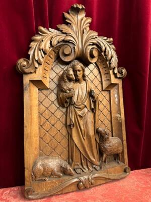 1 Baroque - Style Relief Jesus The Good Shepherd.