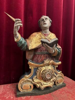 Reliquary - Relic Ex Ossibus St. John With Original Document style Baroque - Style en Woood / Brass / Glass / Originally Sealed,