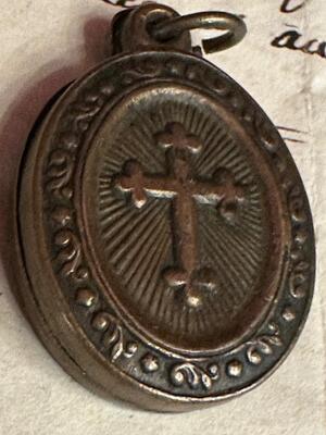 1 Baroque - Style Reliquary - Relic True Cross With Document