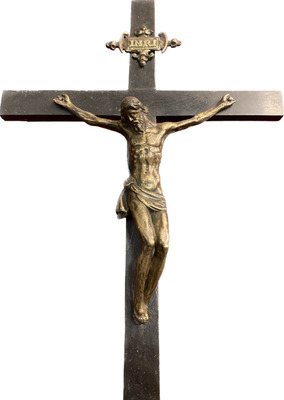Reliquary - Relics : S. Crucis / True Cross. 12 Apostles & More style Baroque - Style en Wood / Brass / Glass, Germany 18 th century ( Anno 1750 )