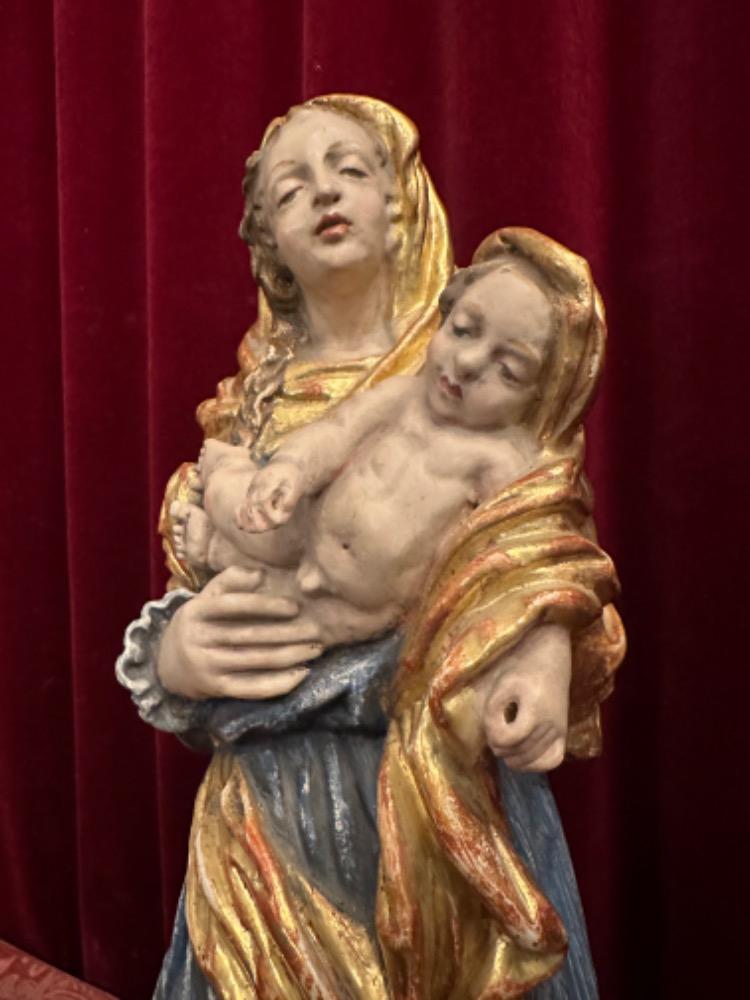 1 Baroque - Style Sculpture Madonna & Child