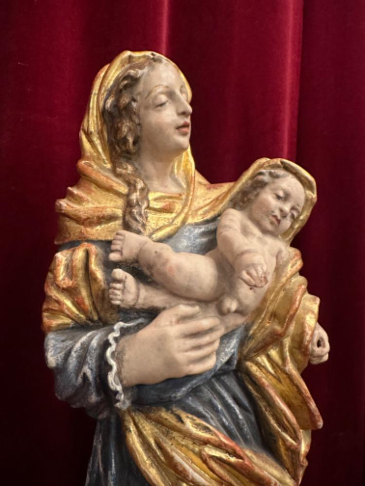 1 Baroque - Style Sculpture Madonna & Child