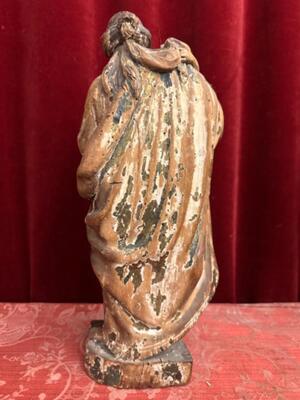 Sculpture Madonna With Child style Baroque - Style en Hand - Carved Wood , France 18 th century ( Anno 1785 )