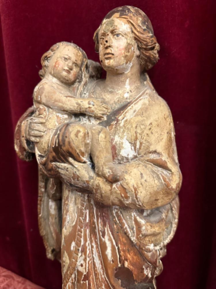 1 Baroque - Style Sculpture Madonna With Child