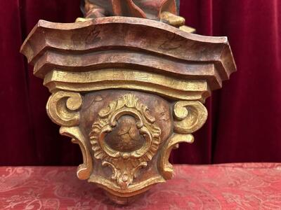 Sculpture Madonna With Child style Baroque - Style en Hand - Carved Wood , Southern Germany 20 th century