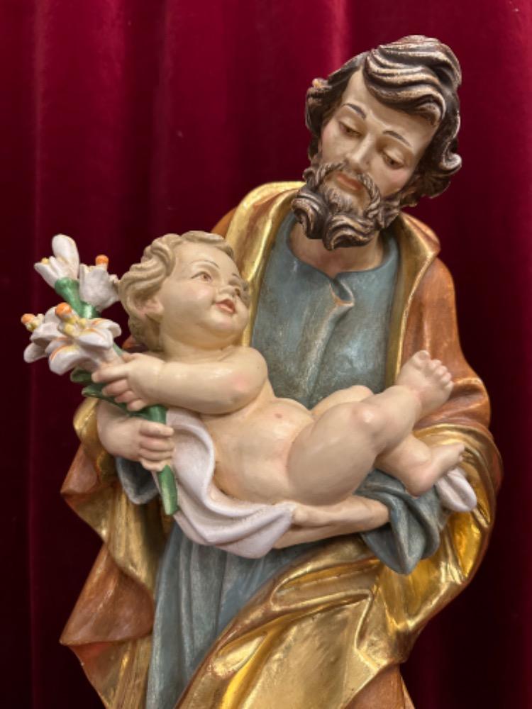 1 Baroque - Style Sculpture St. Joseph & Child