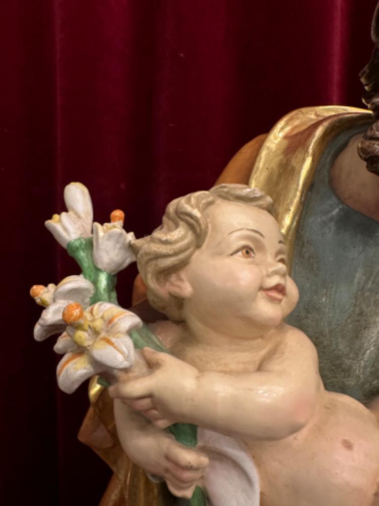 1 Baroque - Style Sculpture St. Joseph & Child