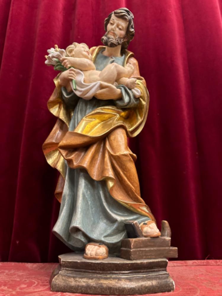 1 Baroque - Style Sculpture St. Joseph & Child