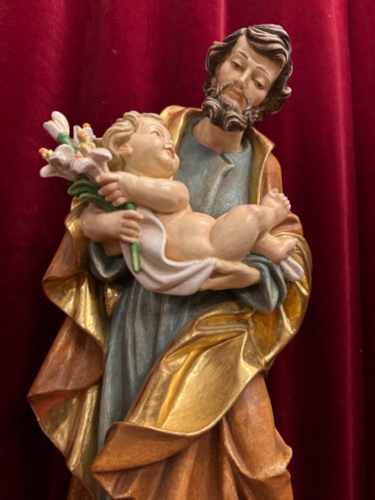 1 Baroque - Style Sculpture St. Joseph & Child