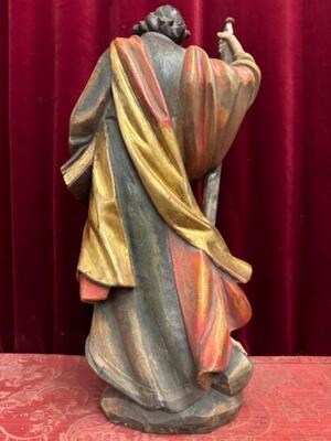 Sculpture St. Paul style Baroque - Style en Hand - Carved Wood Polychrome / Gilt, Italy 20 th century