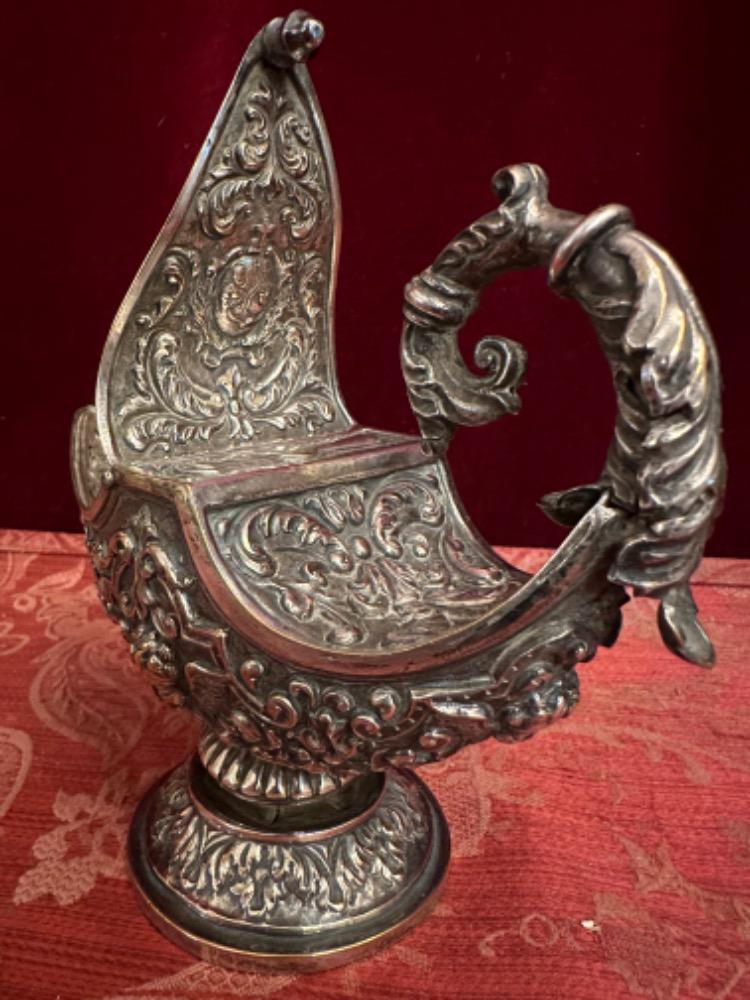 1 Baroque - Style Silver Boat With Spoon