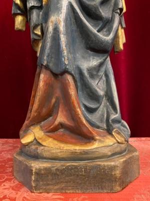St. Mary & Child style BAROQUE-STYLE en Carved Wood , Southern Germany 20th Century