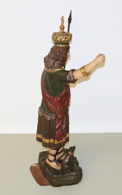 Statue St. Eusebius  Expected ! style Baroque - Style en Wood , Southern Germany 19 th century