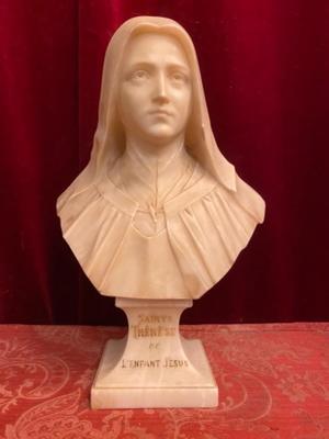 Buste St. Therese en Alabaster, Belgium  19th century