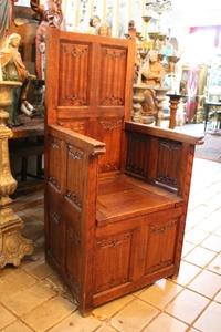 Chair  en Oak wood, Belgium 19th century