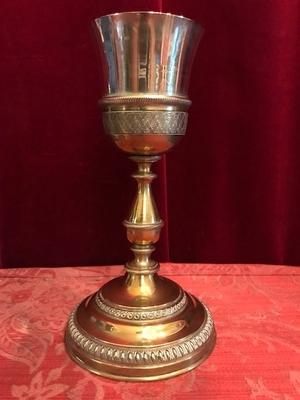 Chalice en Silver Cuppa / Brass Gilt, Italy 19th century