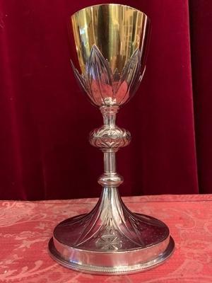 Chalice en Full Silver / Polished and Varnished, Belgium 19th century