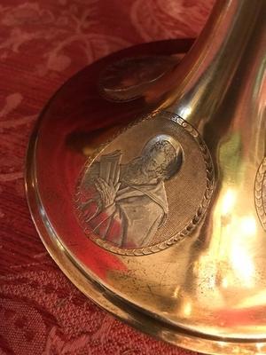 Chalice With Original Paten All Silver en full silver, Belgium 20th century