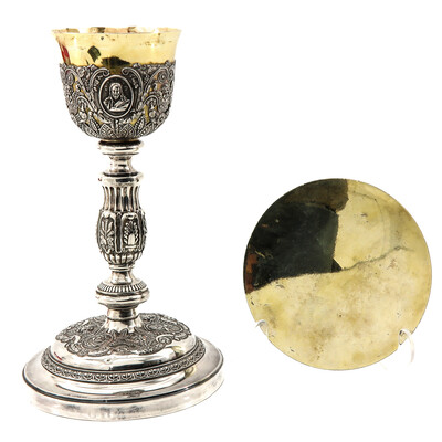 Chalice With Paten en Full - Silver, Belgium  18 th century