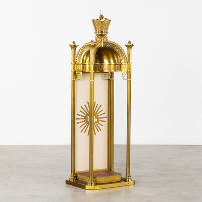 Chapel en Brass / Bronze / Gilt / Fabrics, Belgium  20 th century ( Anno 1930 )