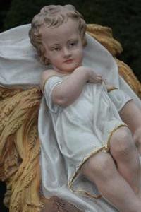 Child Jesus en Terra-Cotta polychrome, France 19th century