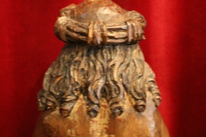 Christ On The Cold Stone.  en hand-carved wood, 16 th century