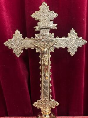 Altar - Cross style Classical en Bronze / Polished and Varnished, France 19 th century