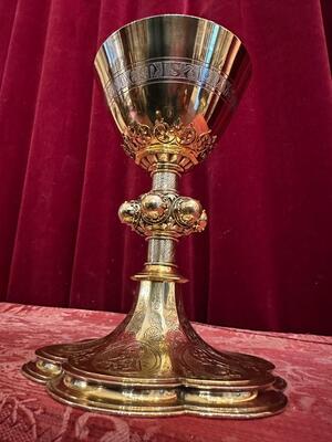 Chalice  style Classicistic en Full - Silver Polished Varnished , Belgium  19 th century ( Anno 1890 )