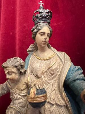 1 Classicistic Madonna With Child Sculpture