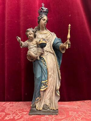 1 Classicistic Madonna With Child Sculpture