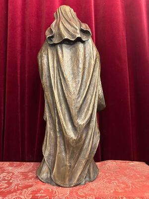 St. Mary With Child Statue Suitable For Oudoor Use ! style Classicistic en Bronze, 20 th century ( Anno 1955 )