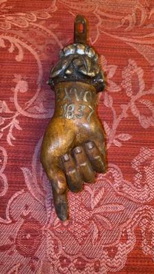 Ex Voto - Votif - Hand Dated 1837 en Hand - Carved Wood , Southern Germany 19 th century ( Anno 1837 )