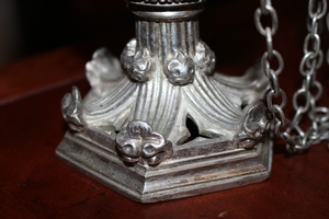 Exceptional Censer. Weight 2.10 Kgs ! en Bronze / Silvered, France 19th century
