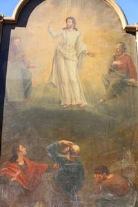 Exceptional Large Painting. Signed By: W.Vd Wall 1794 en Painted on linen, Dutch. Jakobuschurch Utrecht 18th century