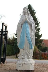 Exceptional More Than Life Size St. Mary Lourdes en Cast Iron, France 19th century