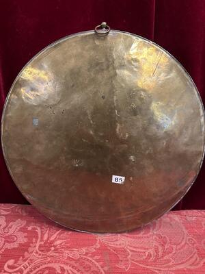 Extreme And Very Rare Kalendarium Frame Housing Hundreds Of Ex - Ossibus Relics Of Christian Saints en Brass / Glass, Italy