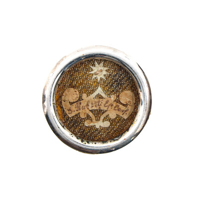 First Class Reliquary - Relic Ex Ossibus St. Hubertus With Original Document en Brass / Glass / Wax Seal, Belgium  19 th century