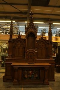 Altar style Gothic en wood / terra - cotta, France 19th century