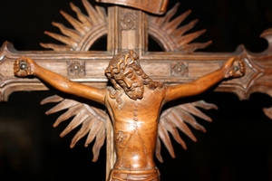 Altar - Cross style gothic en WOOD OAK, Belgium 19 th century