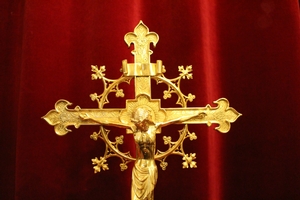 Altar - Cross style Gothic en Full Bronze / Polished and Varnished, France 19th century