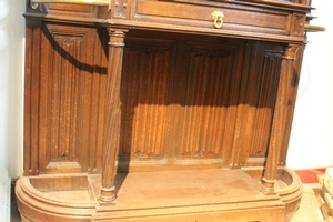 Hall Furniture style Gothic en wood oak, France 19th century