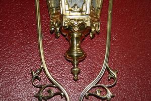 Procession - Lantern style Gothic en BRASS / BRONZE, FRANCE 19 th century