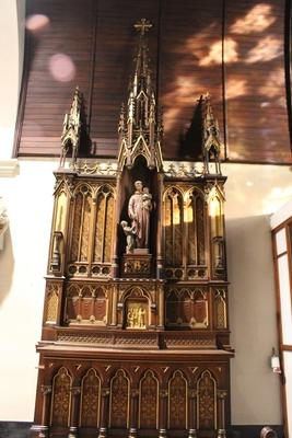 Altar style Gothic - style en wood oak, Belgium 19th century